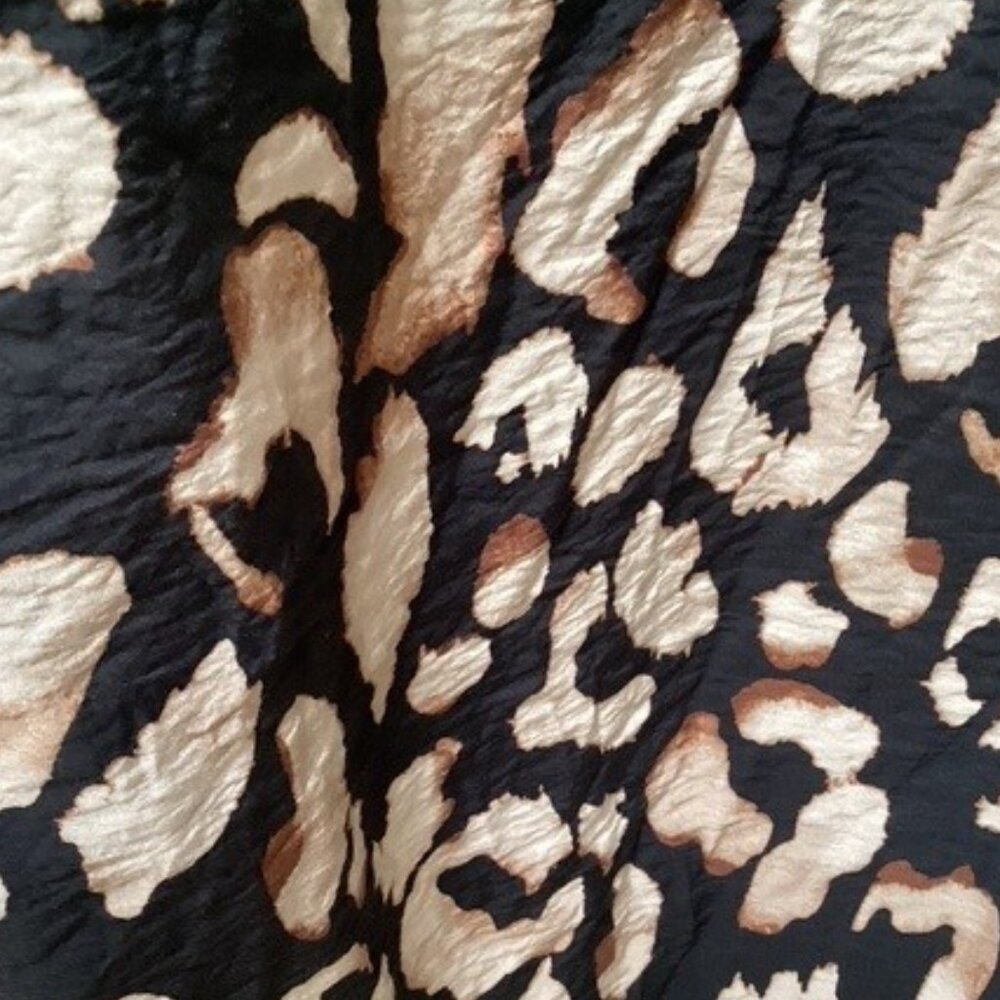 H&M Black Tan and Brown Leopard Maxi Dress, Caftan, Size Large - Picture 4 of 6